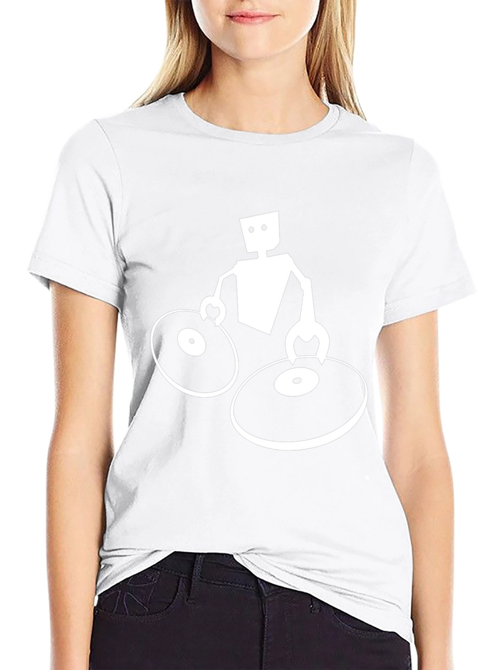 DJ Robot Graphic Tee - Black Cotton T-Shirt