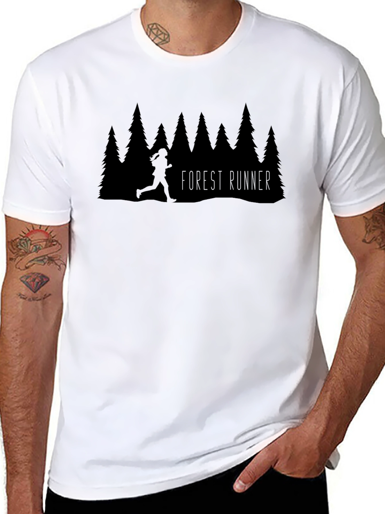 Forest Runner Graphic Tee - Black Unisex T-Shirt
