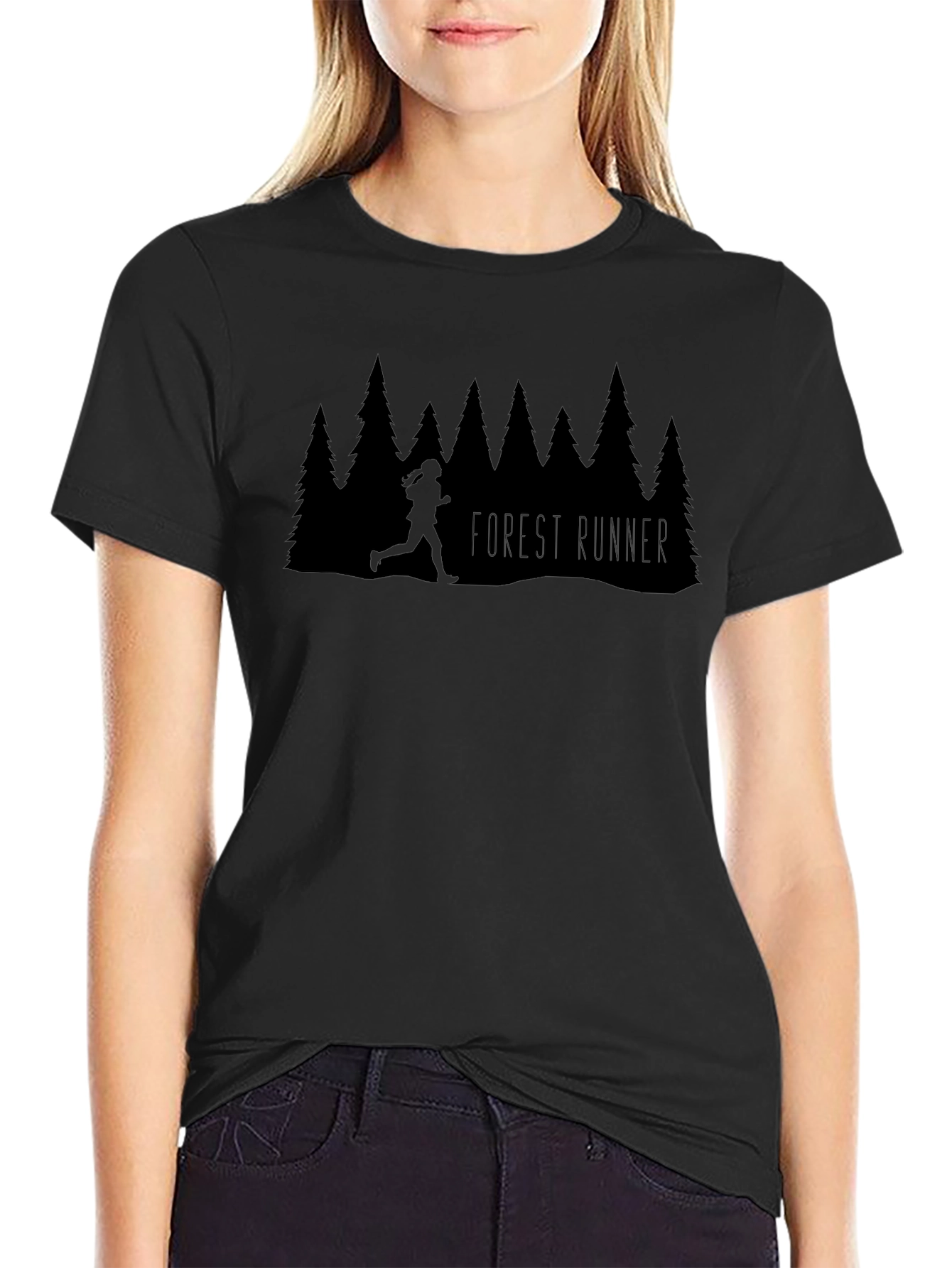 Forest Runner Graphic Tee - Black Unisex T-Shirt
