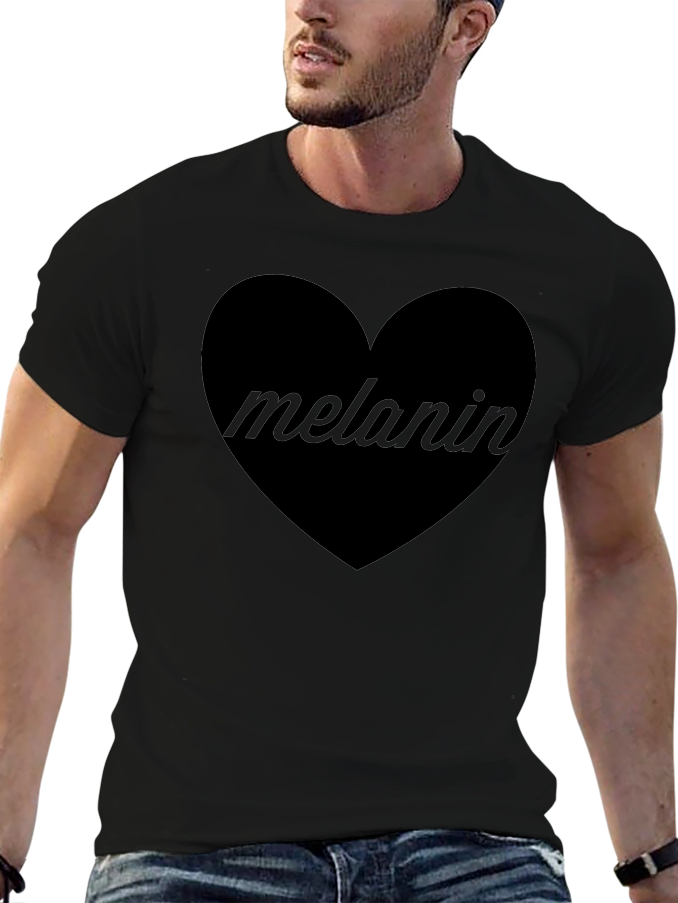 Melanin Heart Graphic T-Shirt - Unisex Cotton Tee
