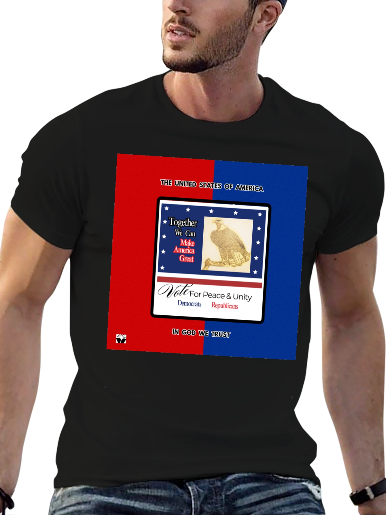 Patriotic USA T-Shirt - Peace & Unity