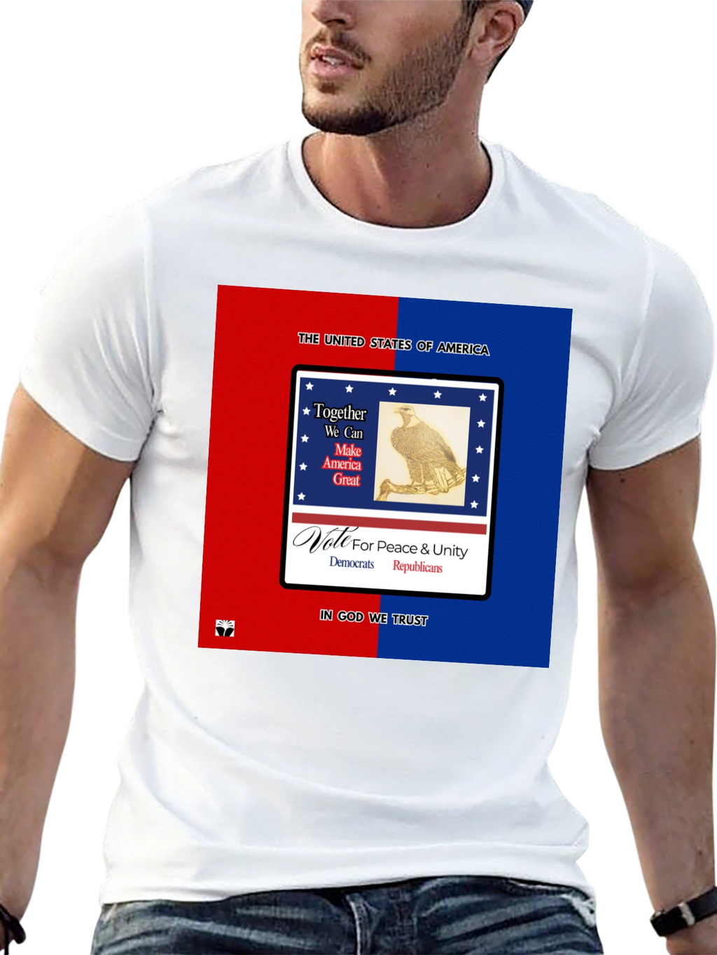 Patriotic USA T-Shirt - Peace & Unity