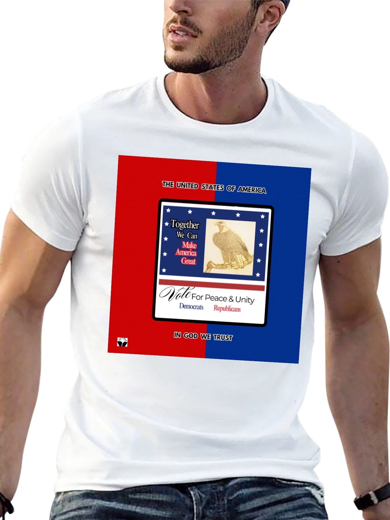 Patriotic USA T-Shirt - Peace & Unity