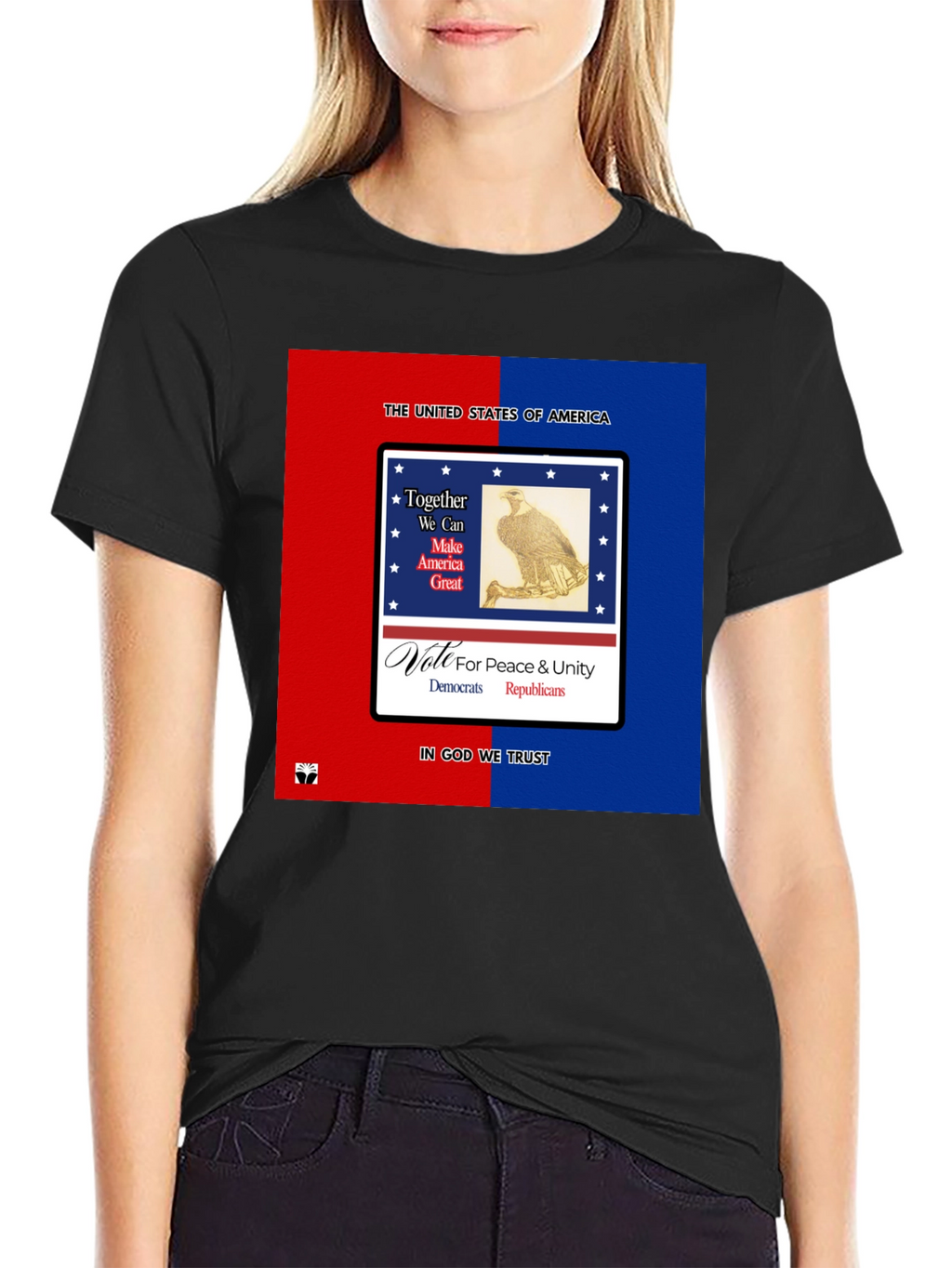 Patriotic USA T-Shirt - Peace & Unity