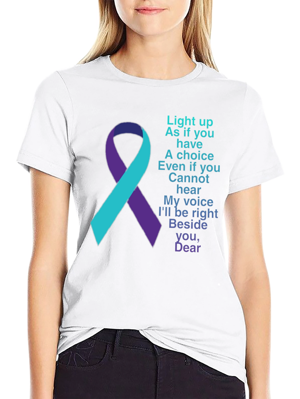 Awareness Ribbon Tee - Light Up Choice Hear