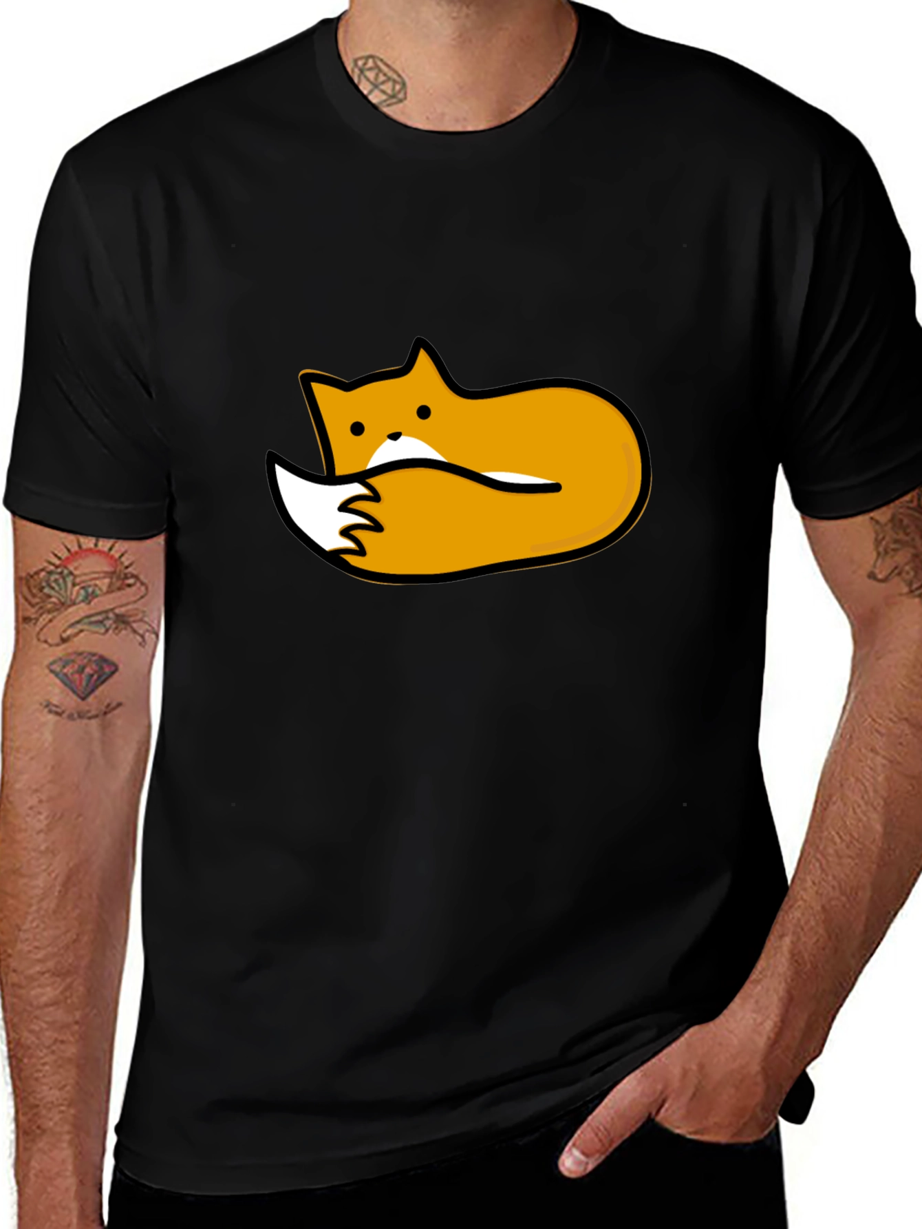 Black Fox Graphic Tee - Unisex Soft Cotton
