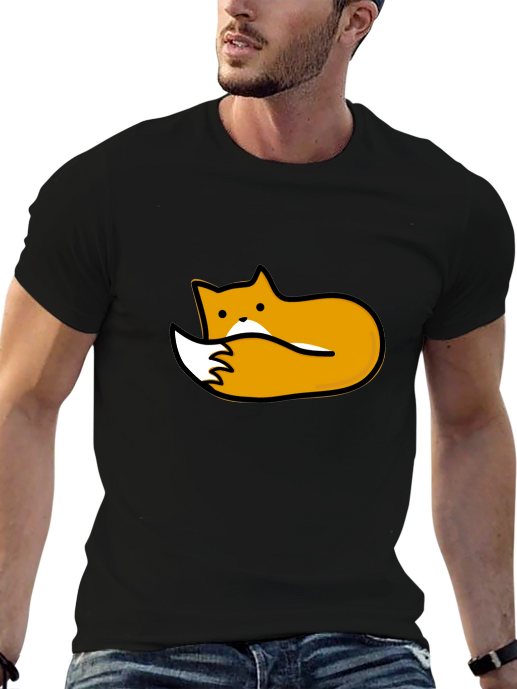 Black Fox Graphic Tee - Unisex Soft Cotton