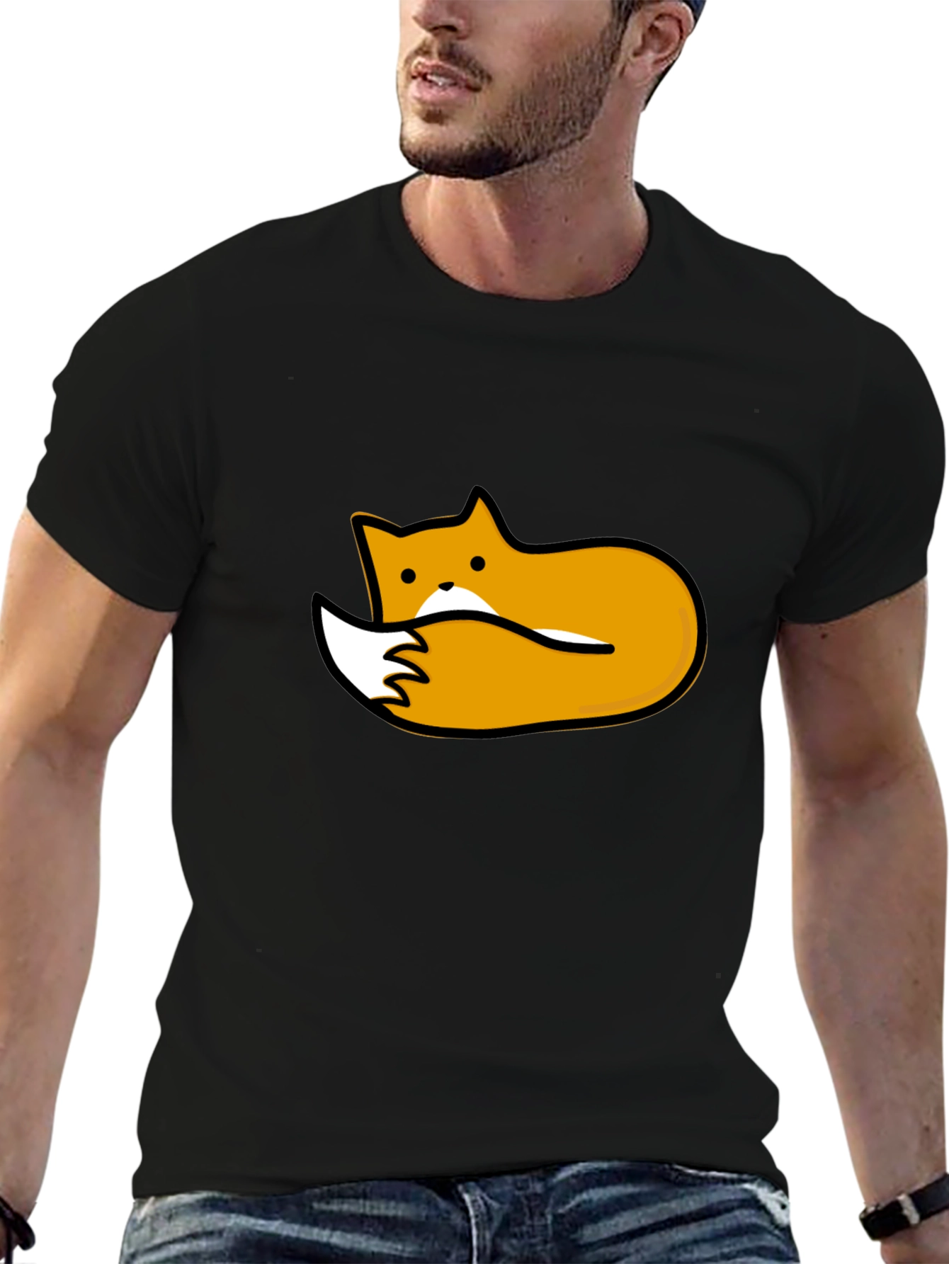 Black Fox Graphic Tee - Unisex Soft Cotton
