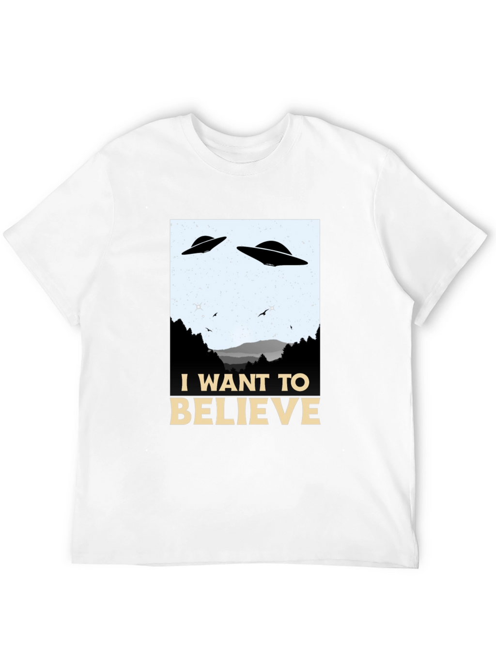I Want To Believe T-Shirt UFO Alien Tee