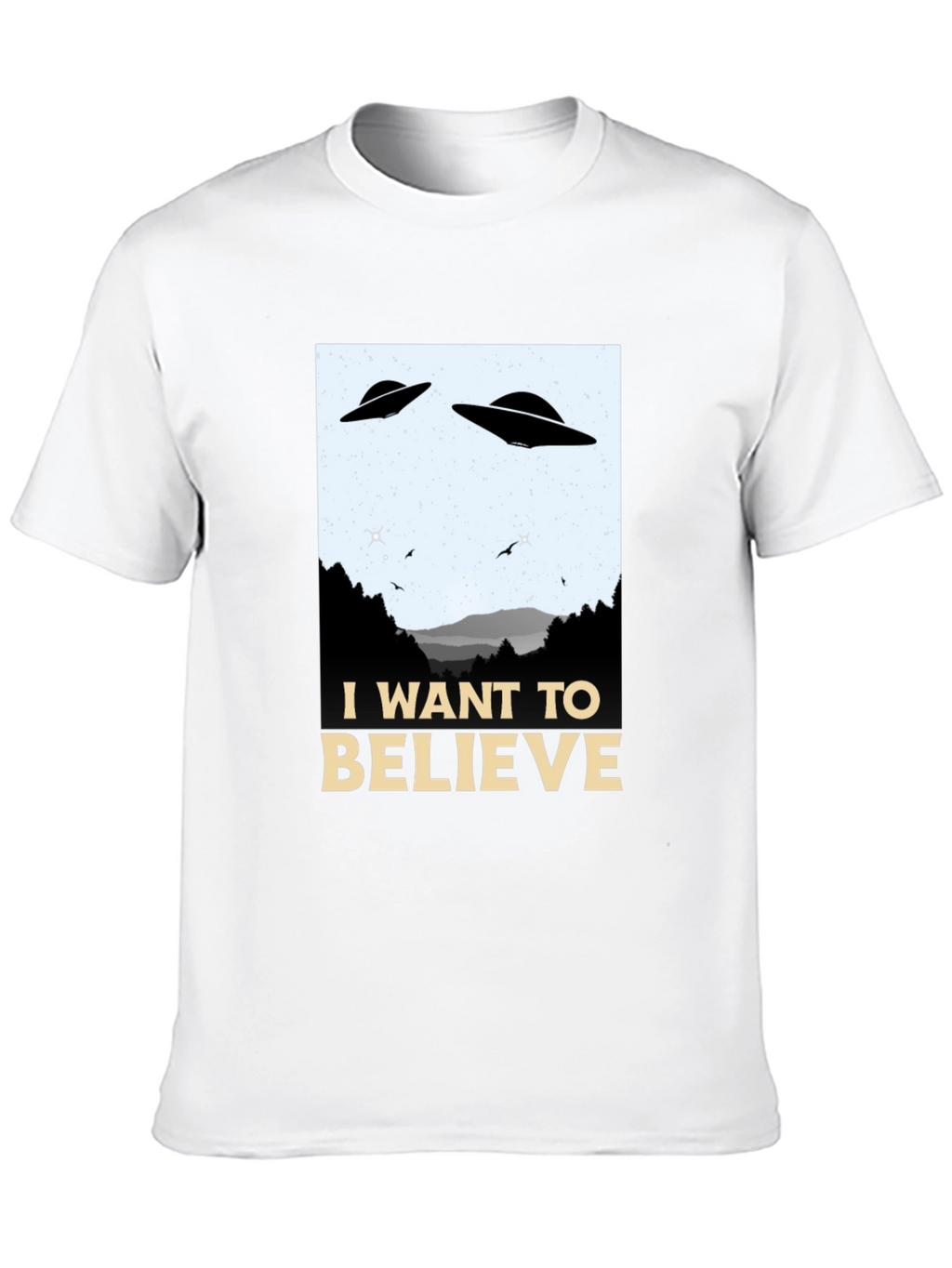 I Want To Believe T-Shirt UFO Alien Tee