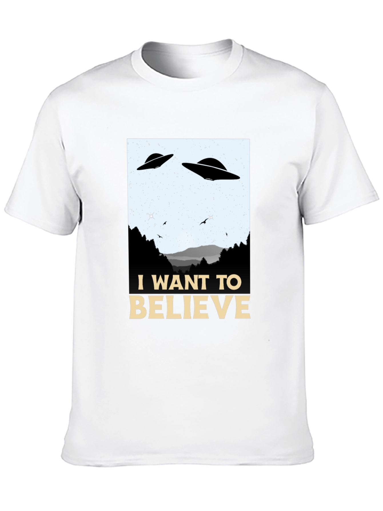 I Want To Believe T-Shirt UFO Alien Tee