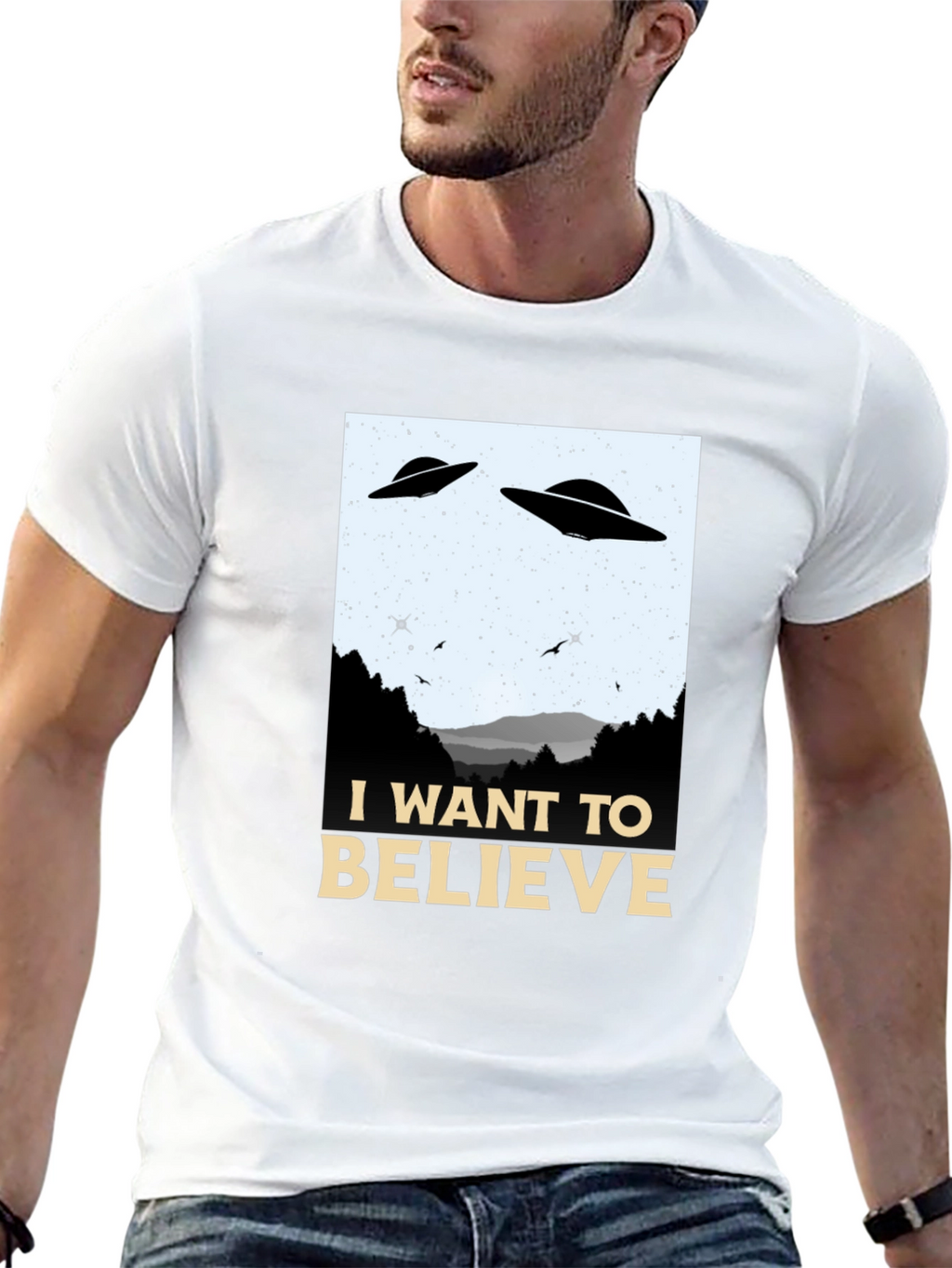 I Want To Believe T-Shirt UFO Alien Tee