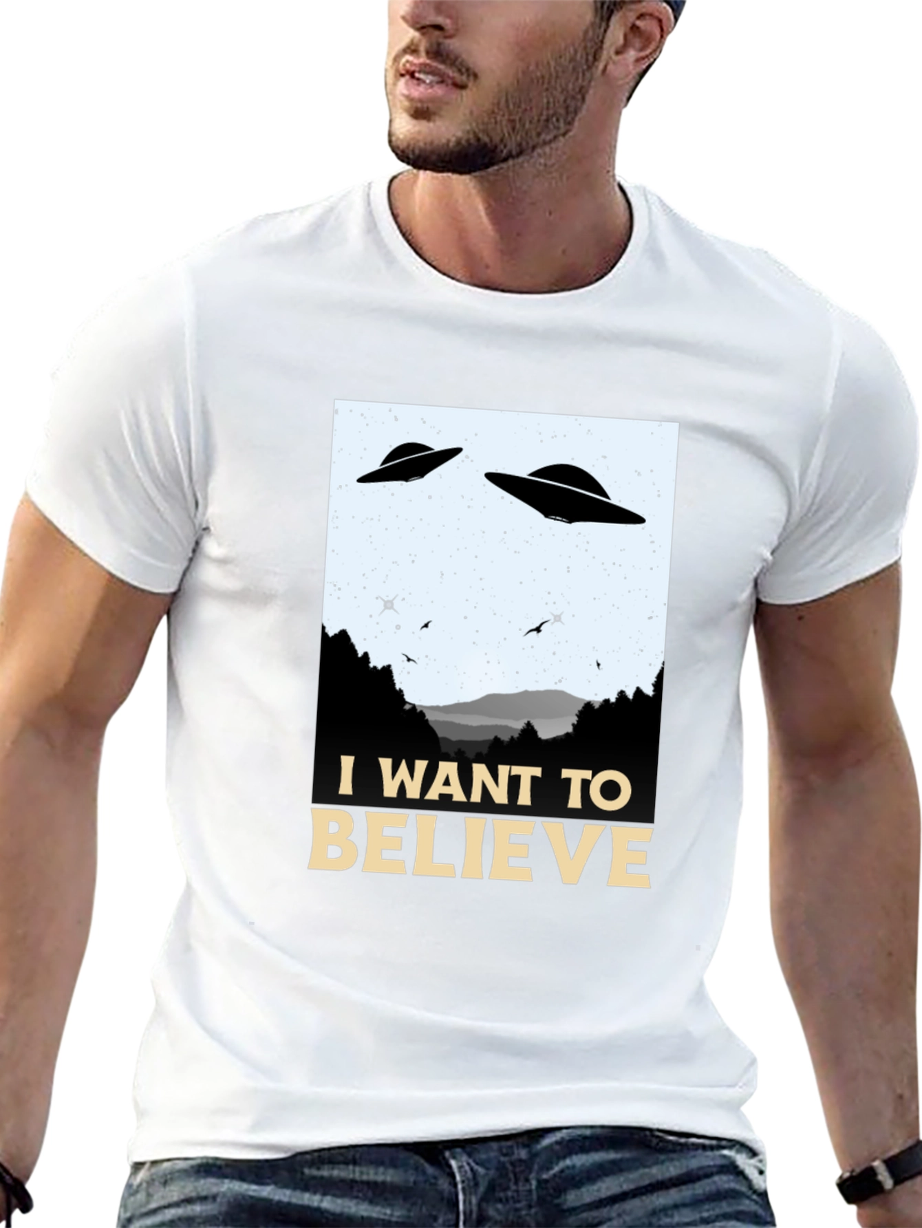 I Want To Believe T-Shirt UFO Alien Tee