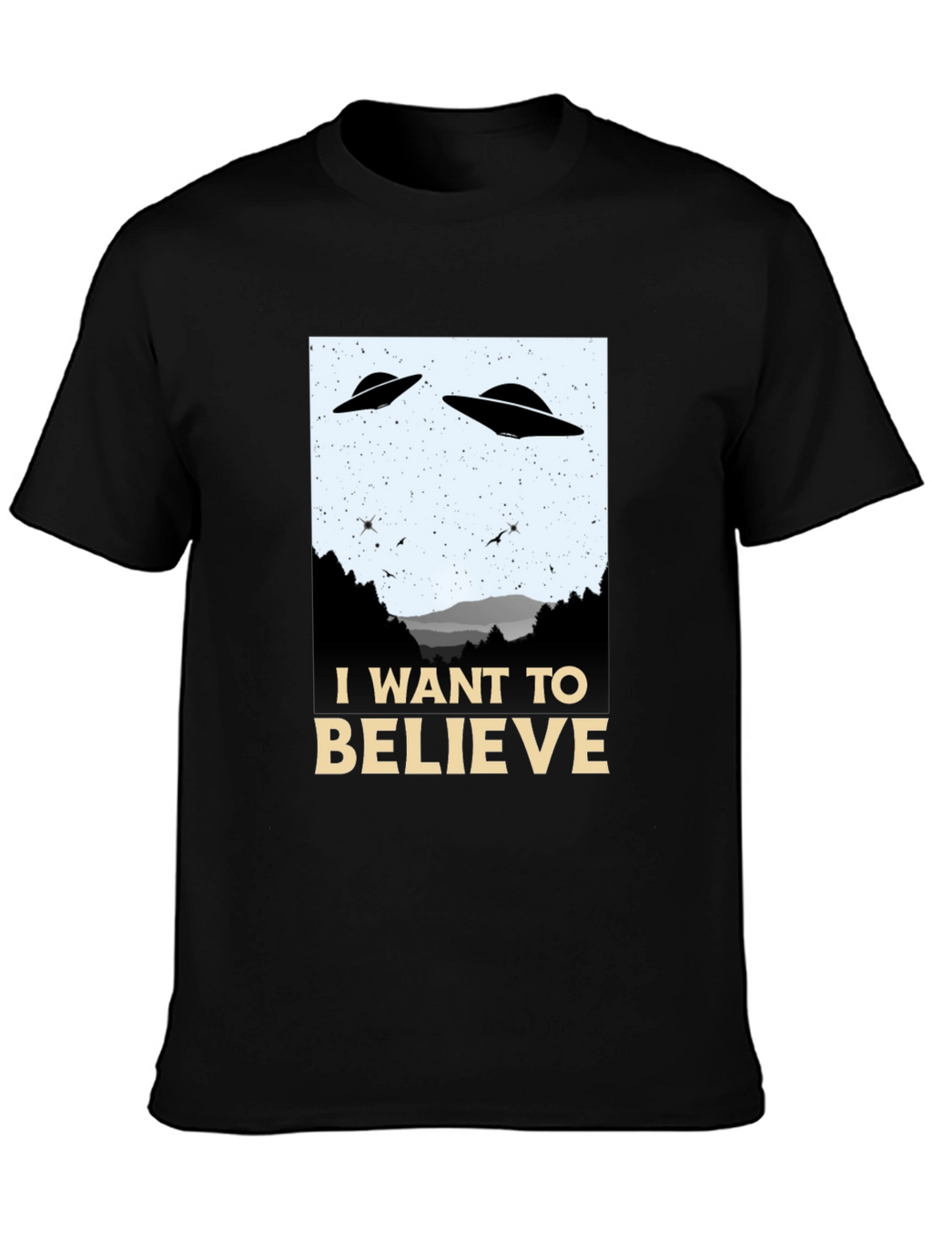 I Want To Believe T-Shirt UFO Alien Tee