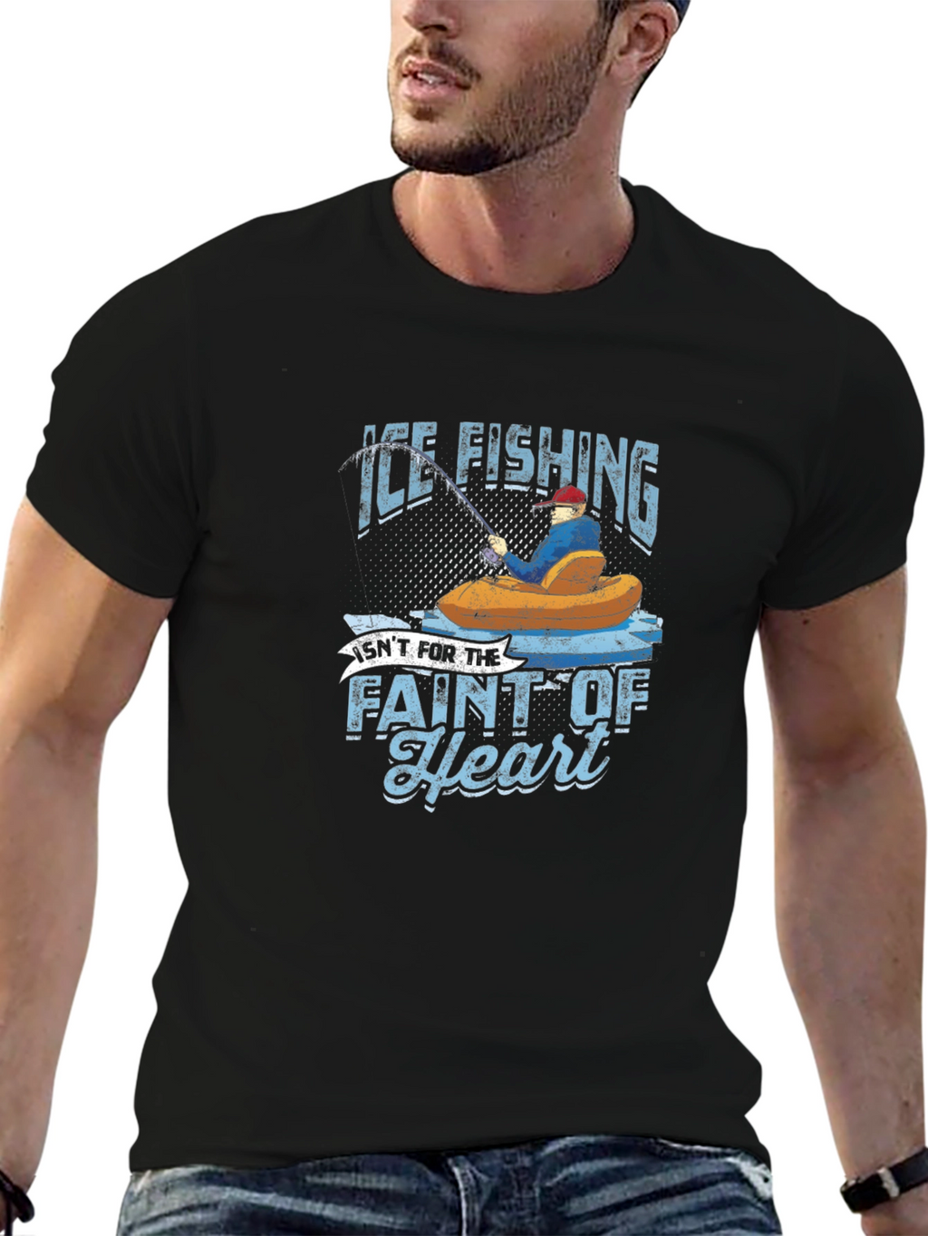 Ice Fishing Graphic T-Shirt
