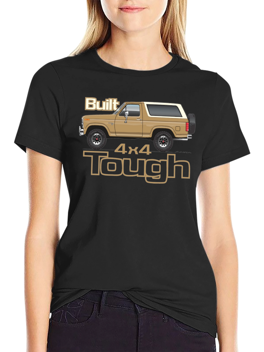 Built 4x4 Tough Graphic T-Shirt - Classic Bronco Design