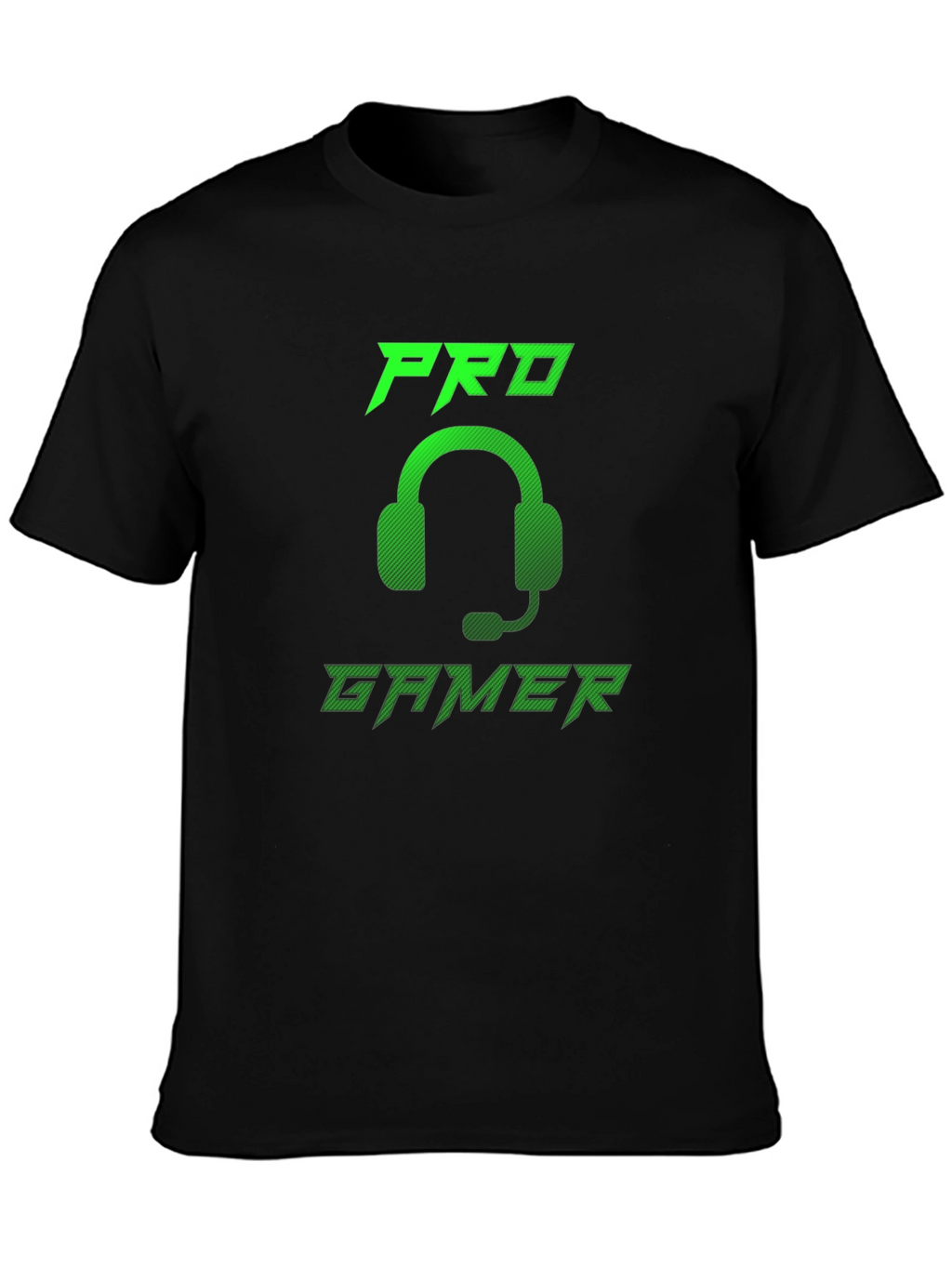 Pro Gamer Black T-Shirt - Gaming Headset Design