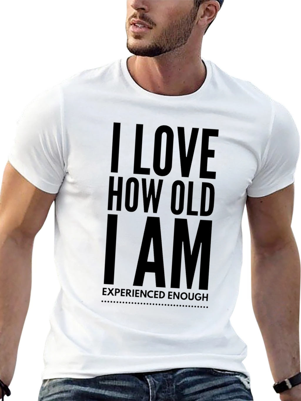 I Love How Old I Am Black T-Shirt