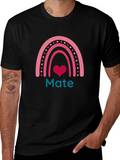 Mate Rainbow Heart Graphic Tee