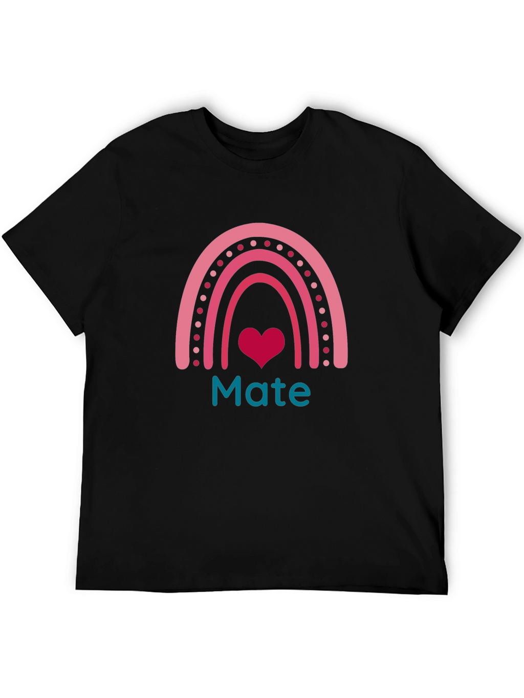 Mate Rainbow Heart Graphic Tee