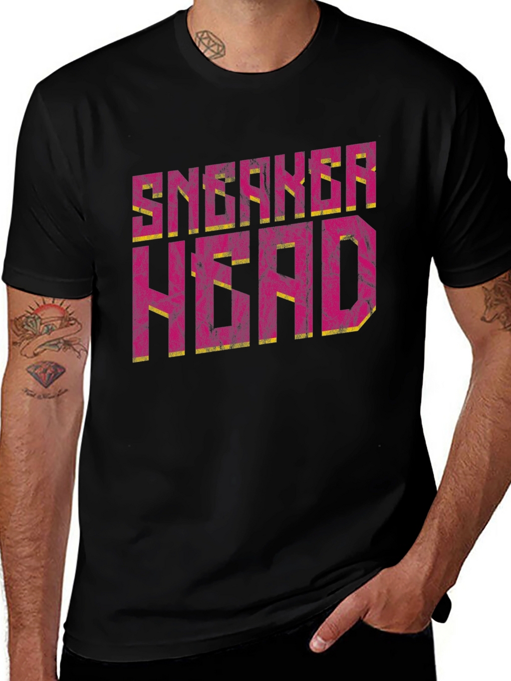 Sneaker Head Graphic T-Shirt - Black Casual Tee