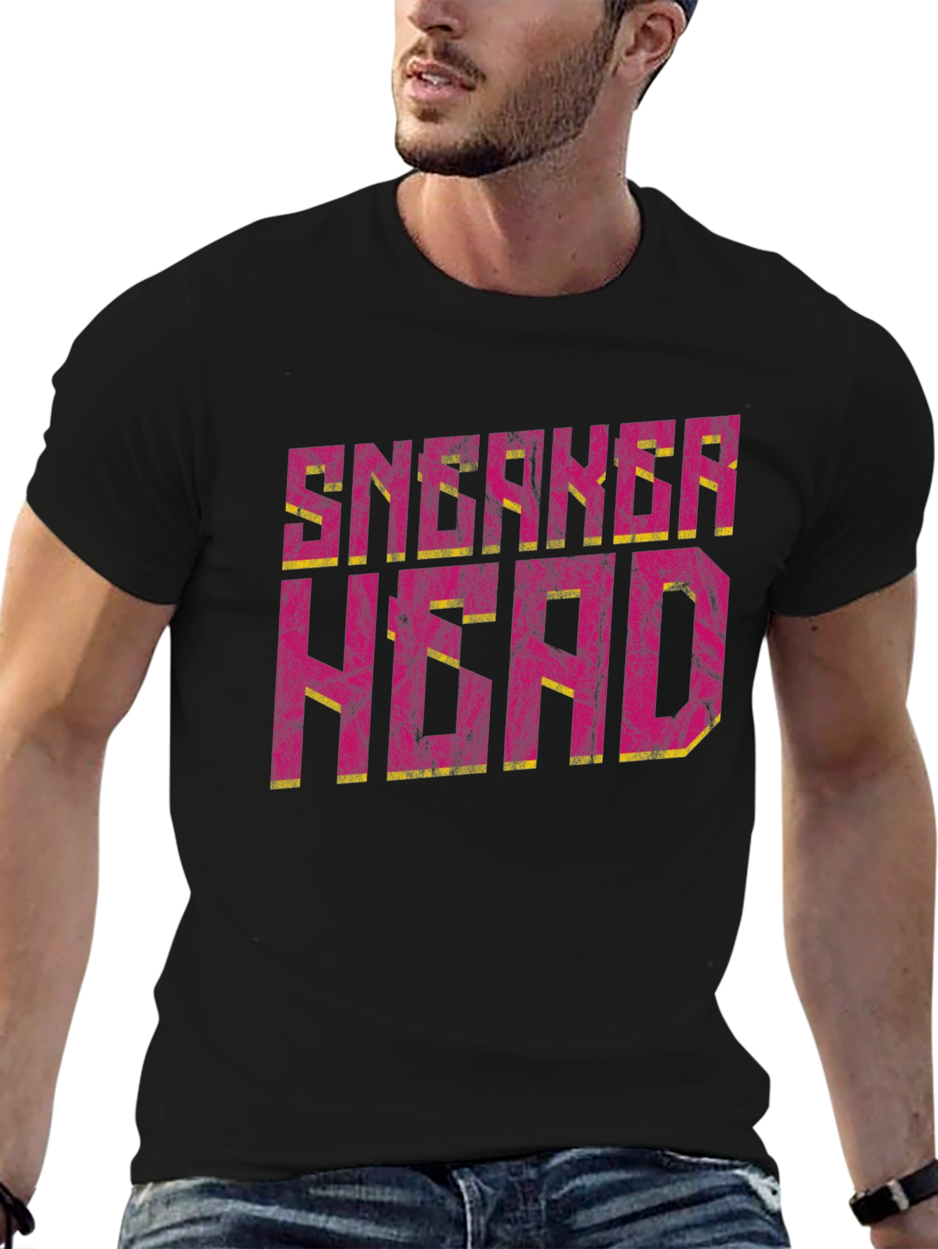 Sneaker Head Graphic T-Shirt - Black Casual Tee