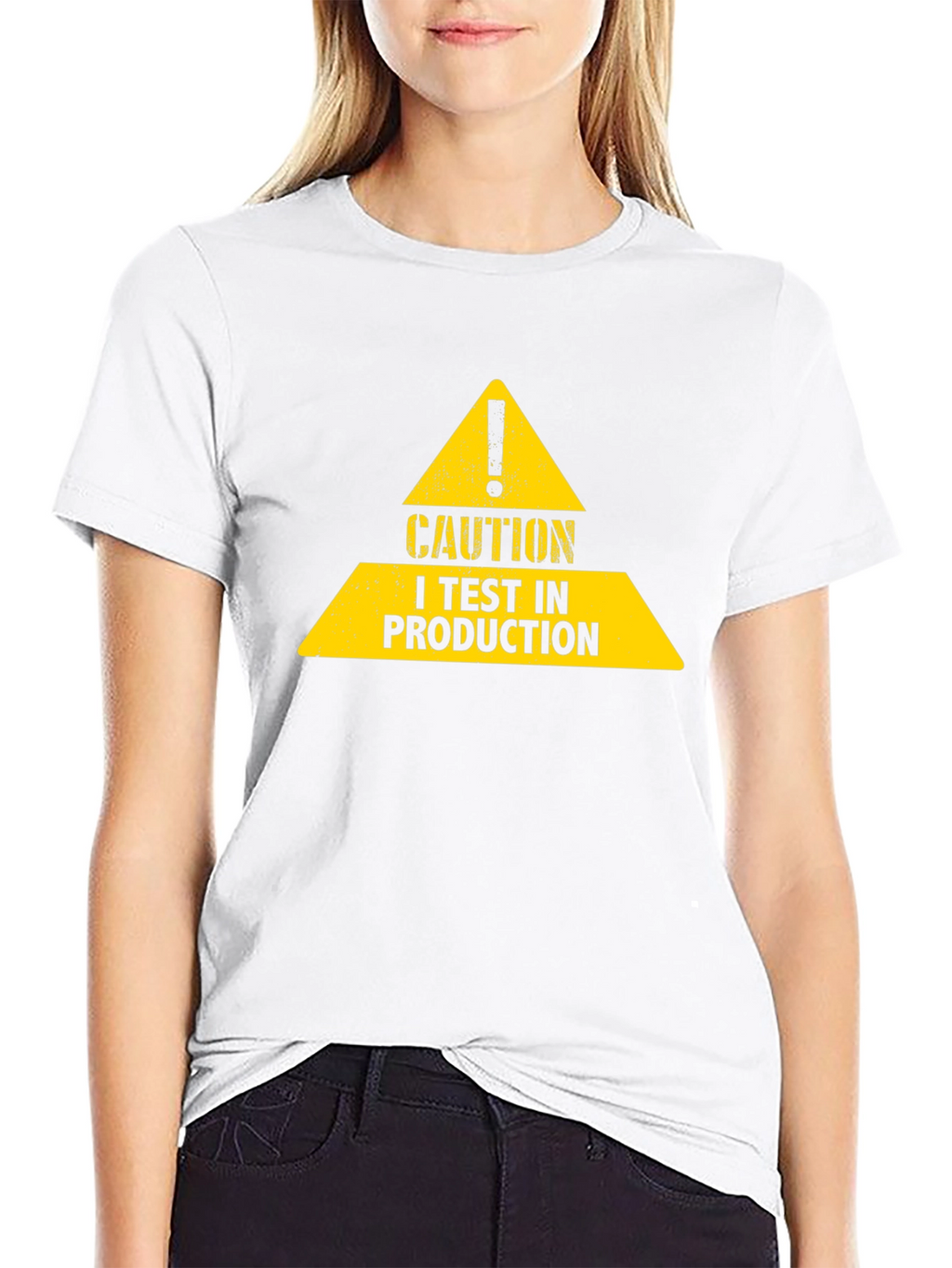 Caution I Test In Production Graphic Tee