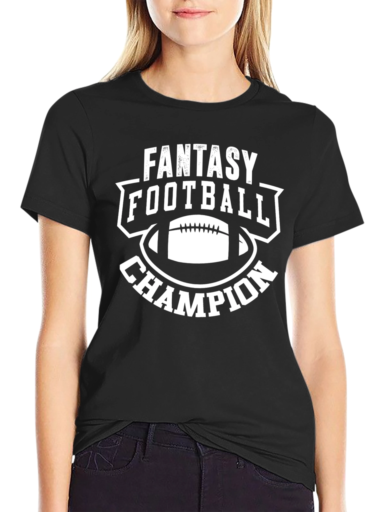 Fantasy Football Champion Graphic Tee - Black