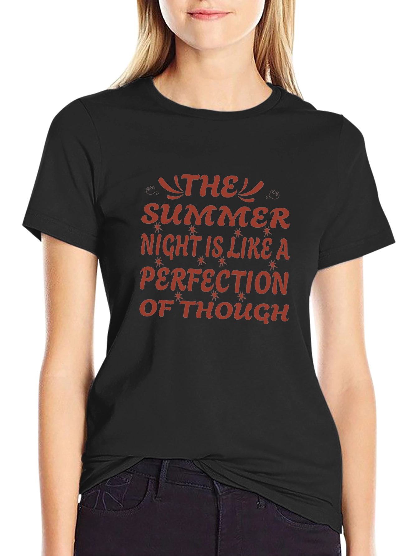 Summer Night Perfection Graphic Tee - Black