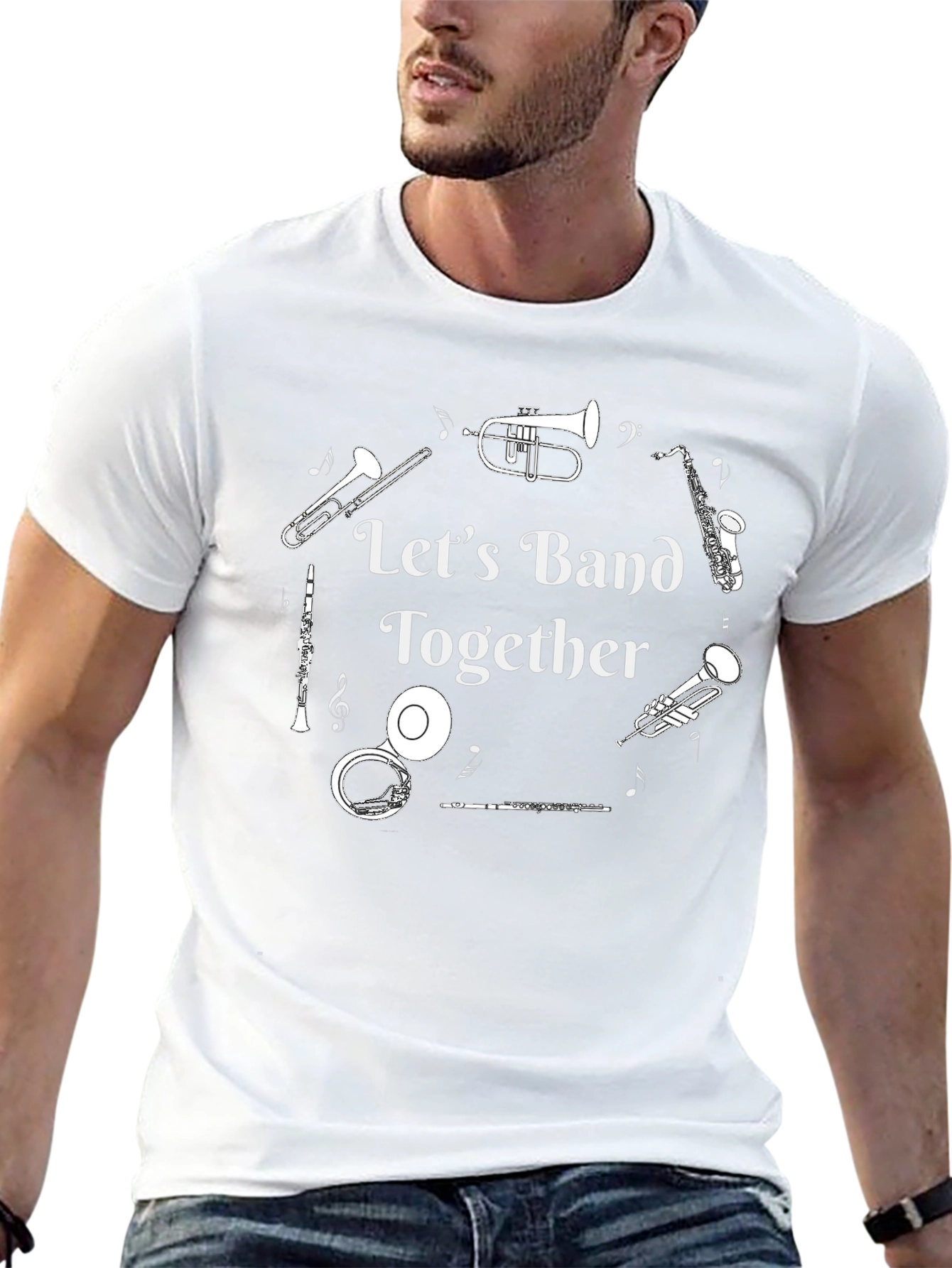 Lets Band Together T-Shirt - Music Lover Tee