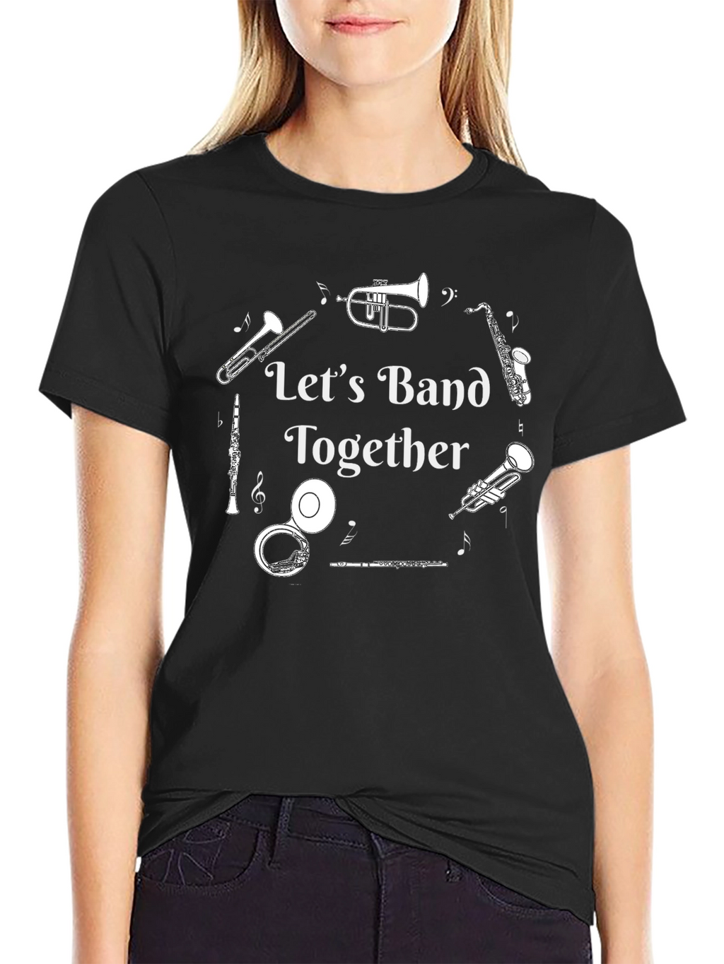 Lets Band Together T-Shirt - Music Lover Tee