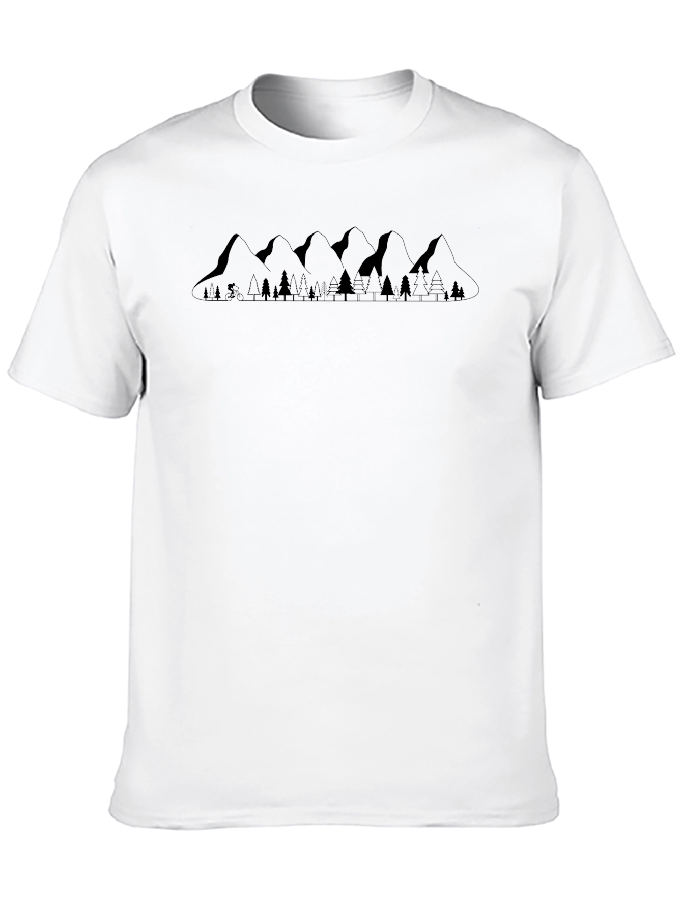 Mountainscape Graphic Tee - Nature Lovers Black T-Shirt