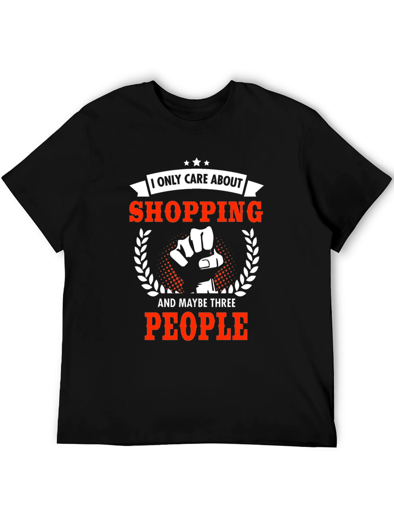 Funny Shopping T-Shirt - I Only Care About Shopping