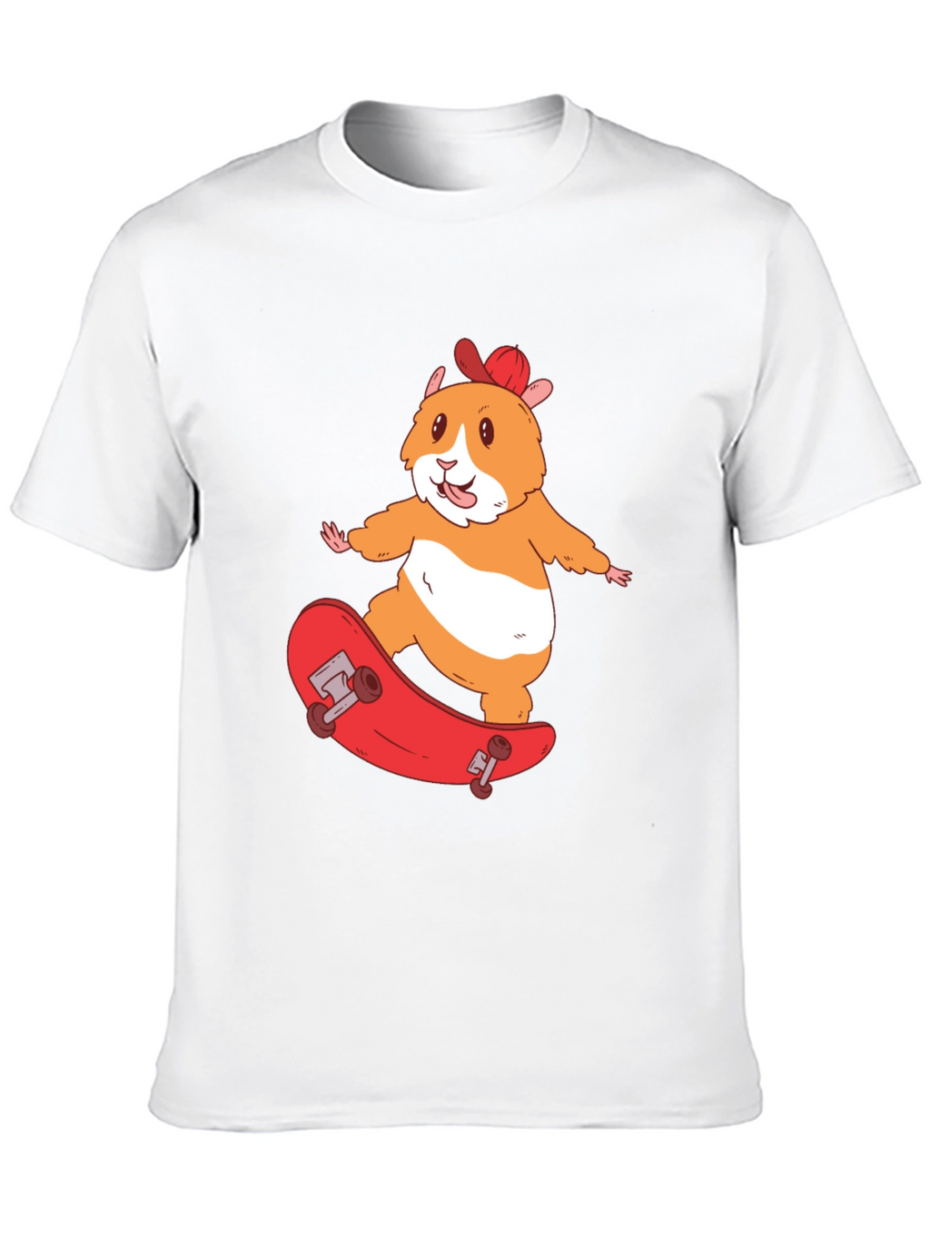 Skateboarding Hamster T-Shirt - Cool Animal Graphic Tee