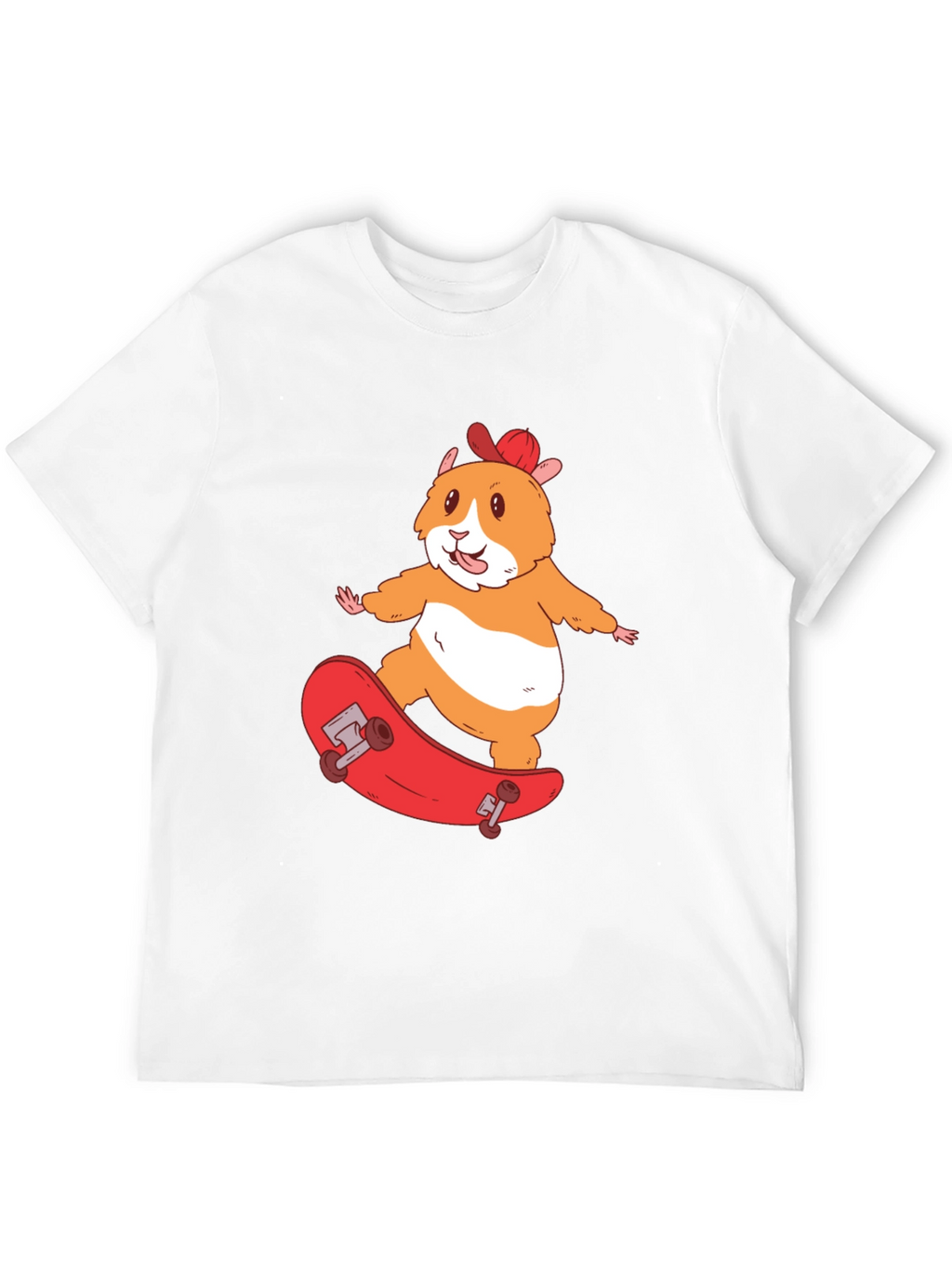 Skateboarding Hamster T-Shirt - Cool Animal Graphic Tee