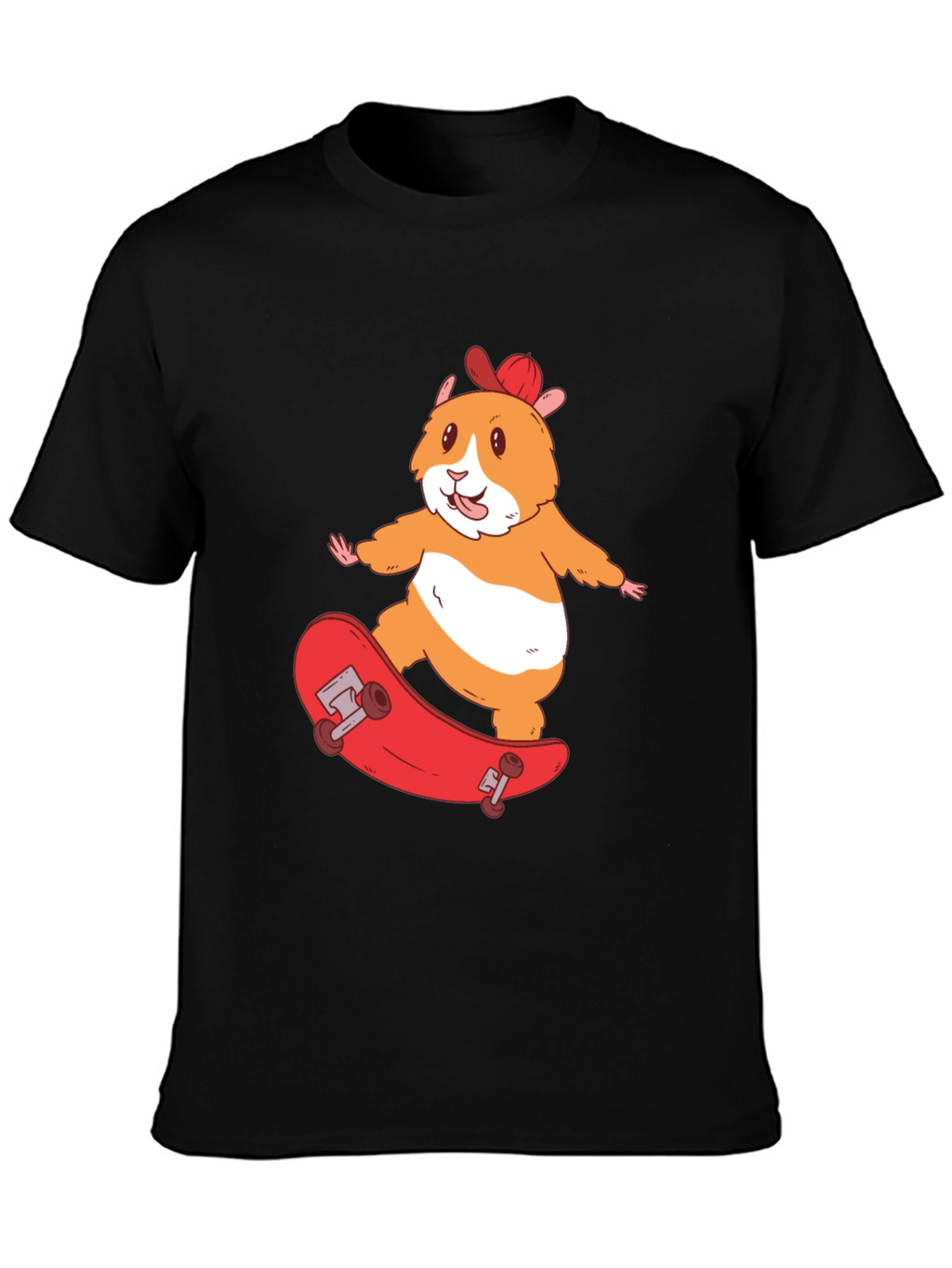 Skateboarding Hamster T-Shirt - Cool Animal Graphic Tee