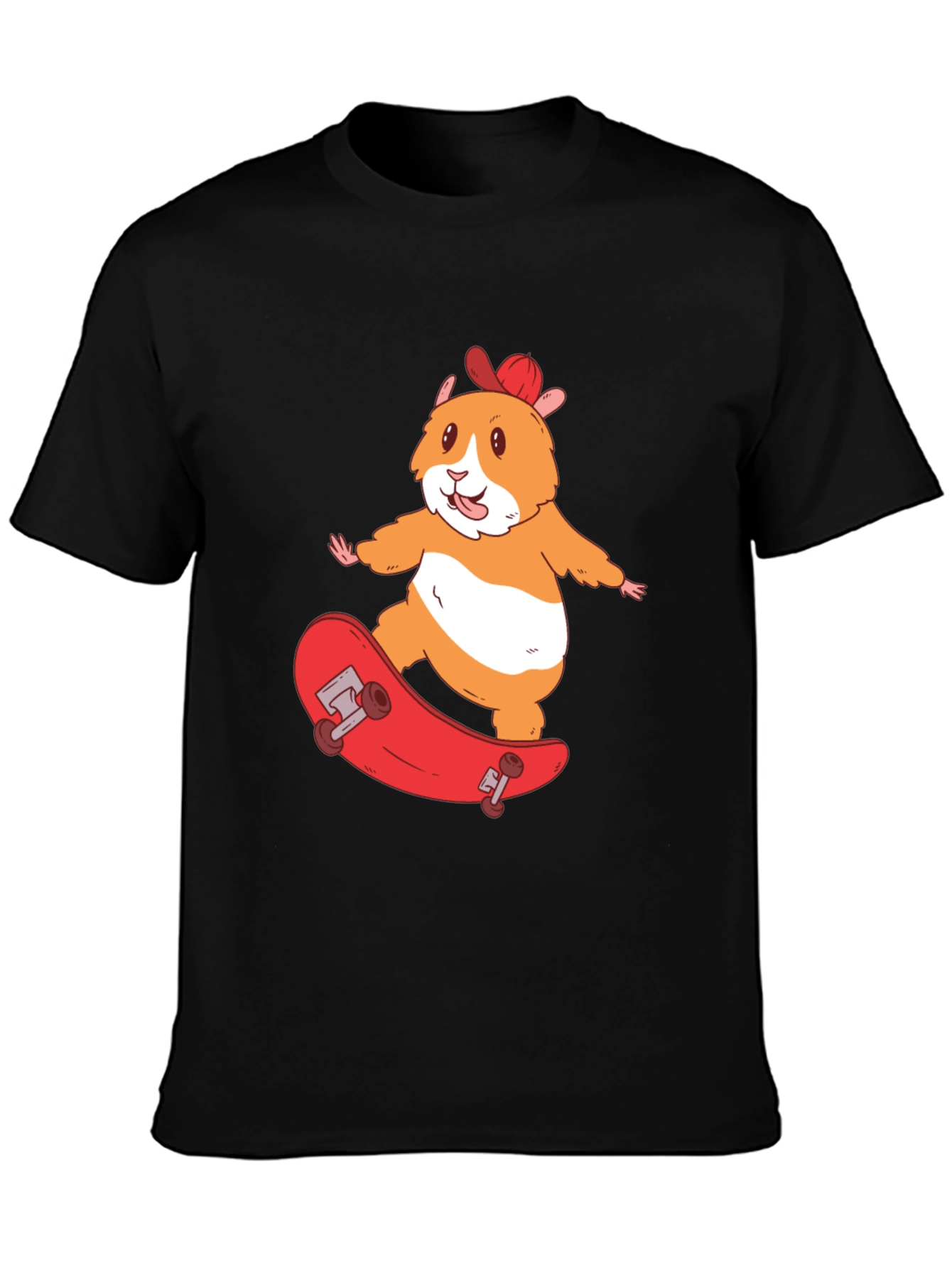 Skateboarding Hamster T-Shirt - Cool Animal Graphic Tee