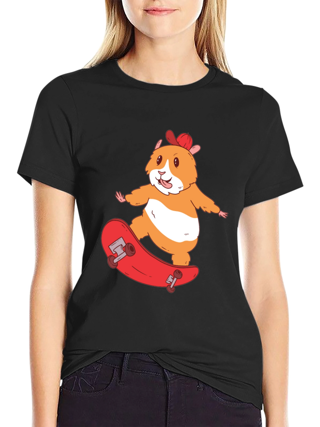 Skateboarding Hamster T-Shirt - Cool Animal Graphic Tee
