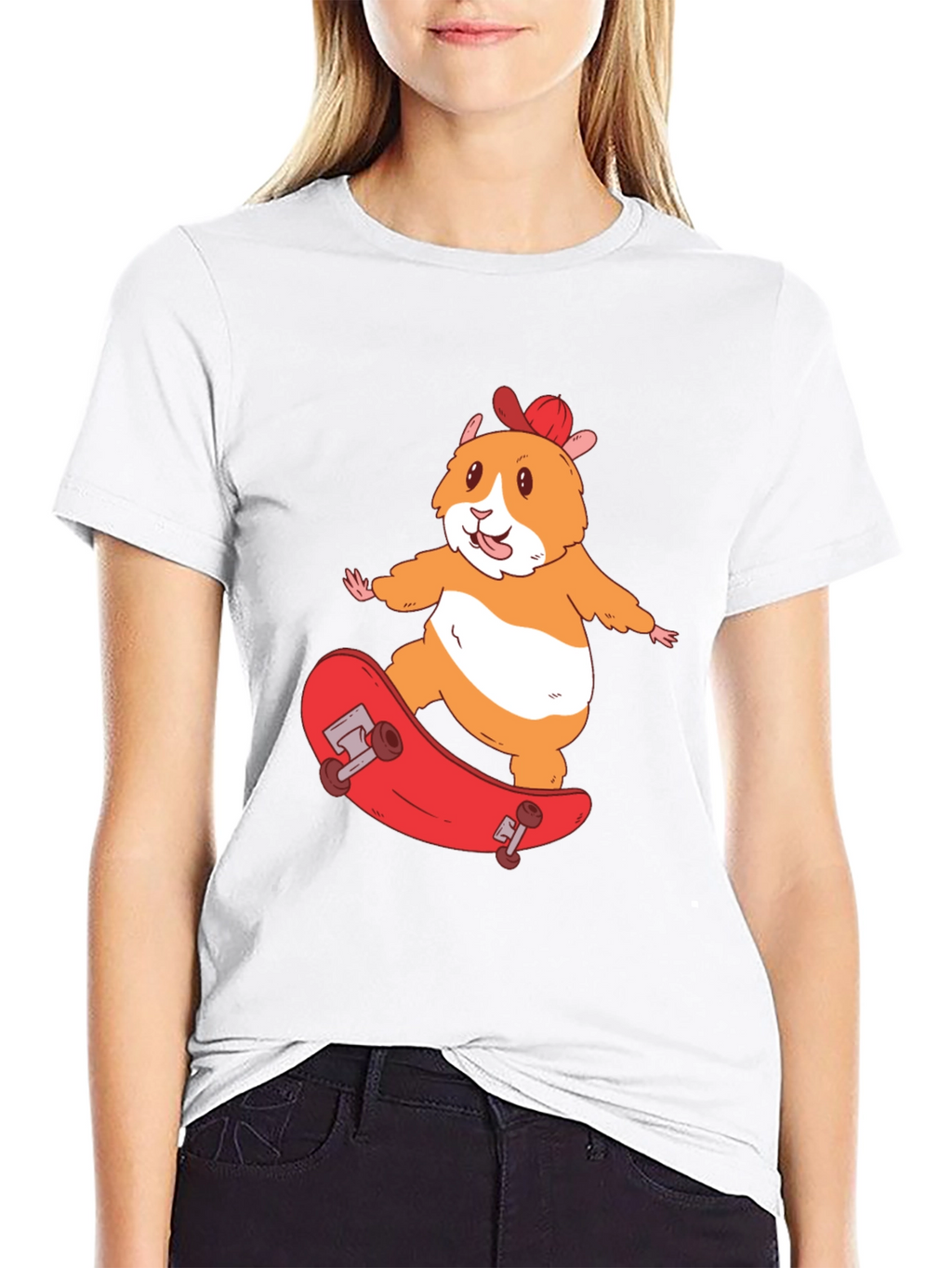 Skateboarding Hamster T-Shirt - Cool Animal Graphic Tee