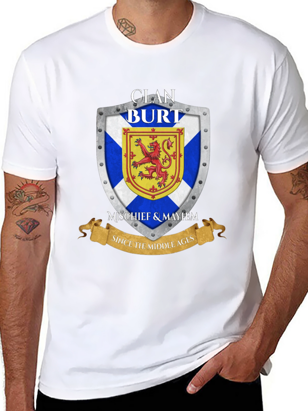 Clan Burt Shield T-Shirt - Scottish Pride