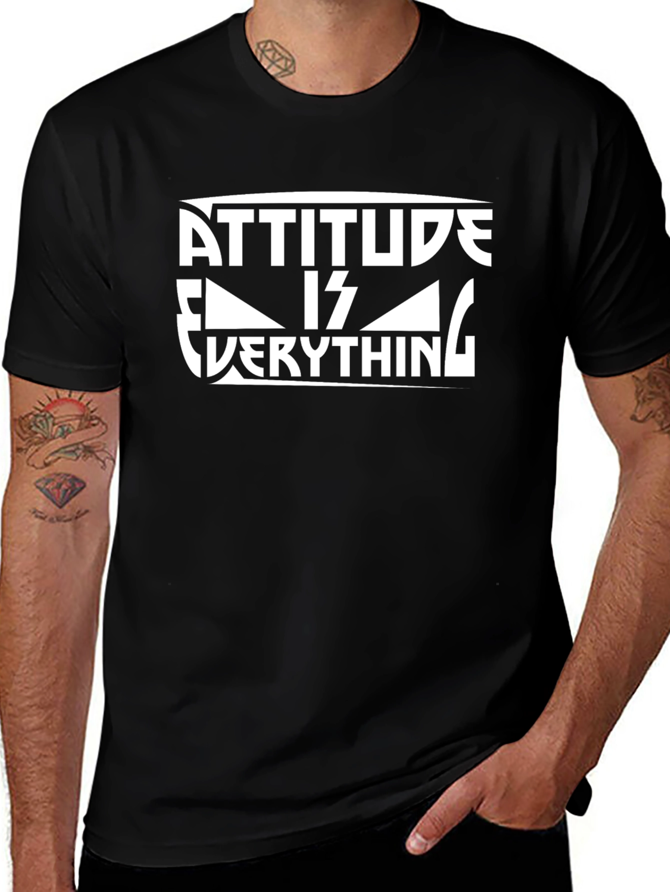 Attitude is Everything Black Graphic Tee