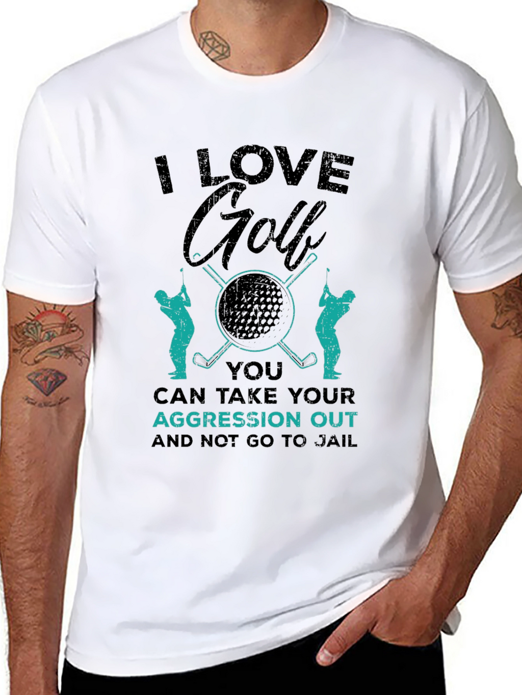 I Love Golf T-Shirt - Aggression Relief
