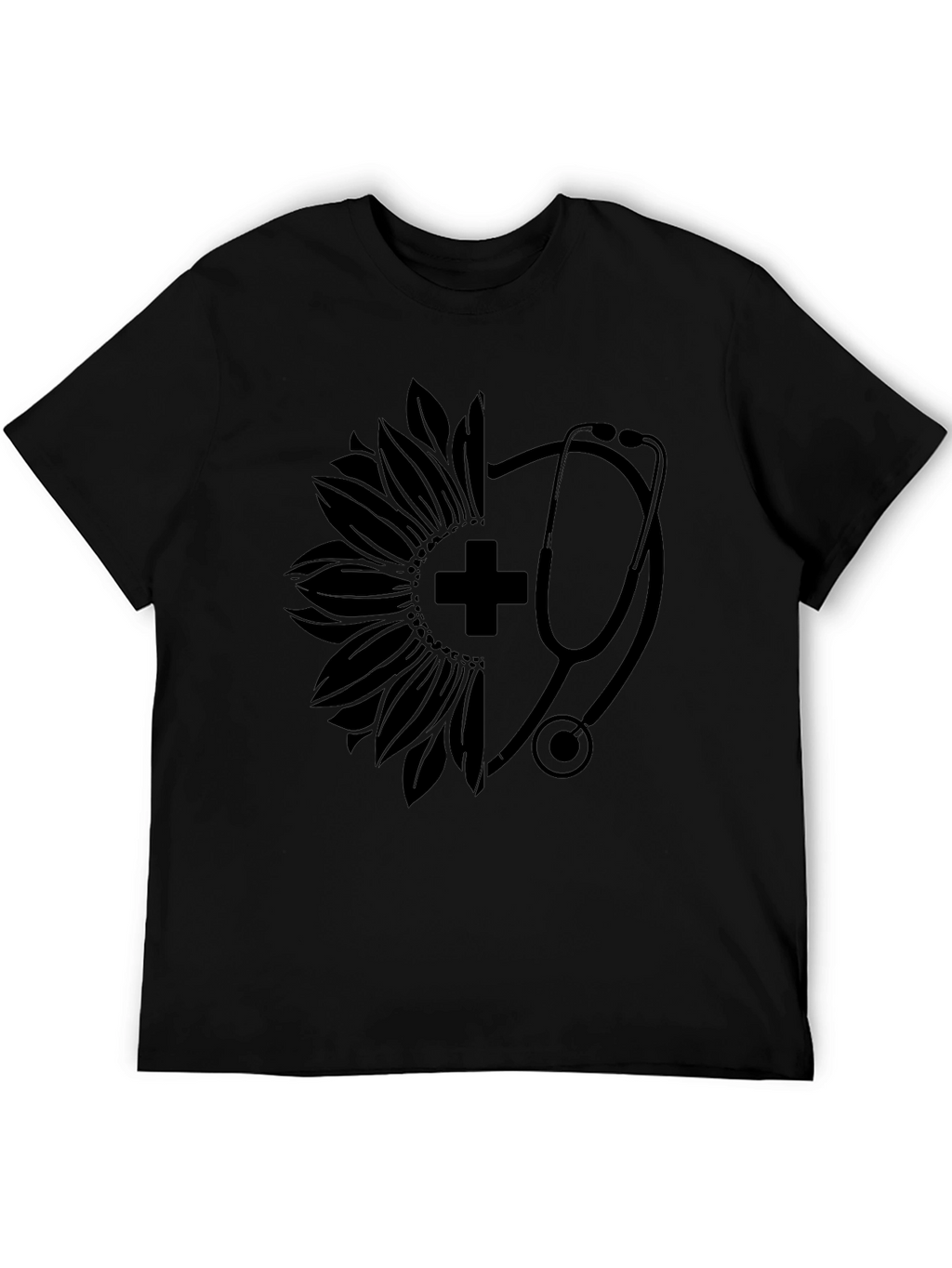 Nurse Sunflower Stethoscope Graphic Tee