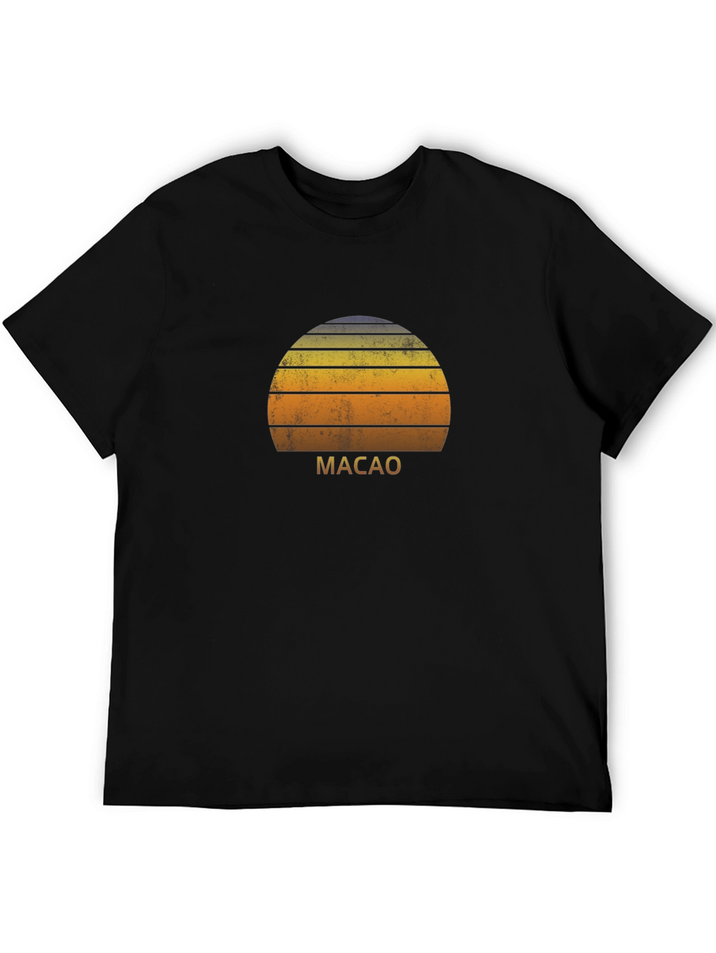 Retro Macau Sunset Graphic T-Shirt