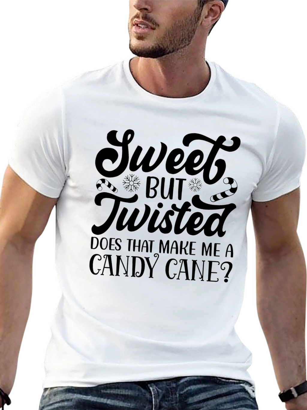 Sweet but Twisted Candy Cane Graphic Tee