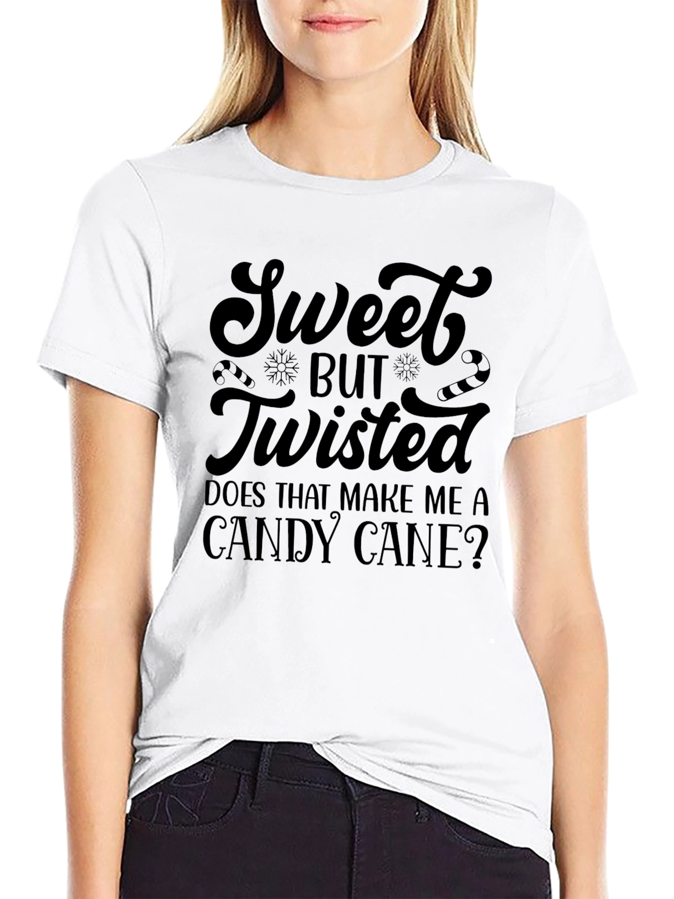 Sweet but Twisted Candy Cane Graphic Tee