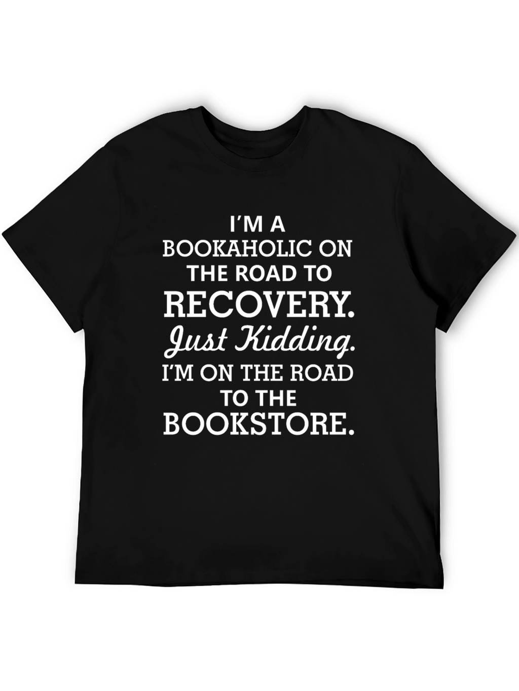 Bookaholic Funny T-Shirt: Road to Bookstore