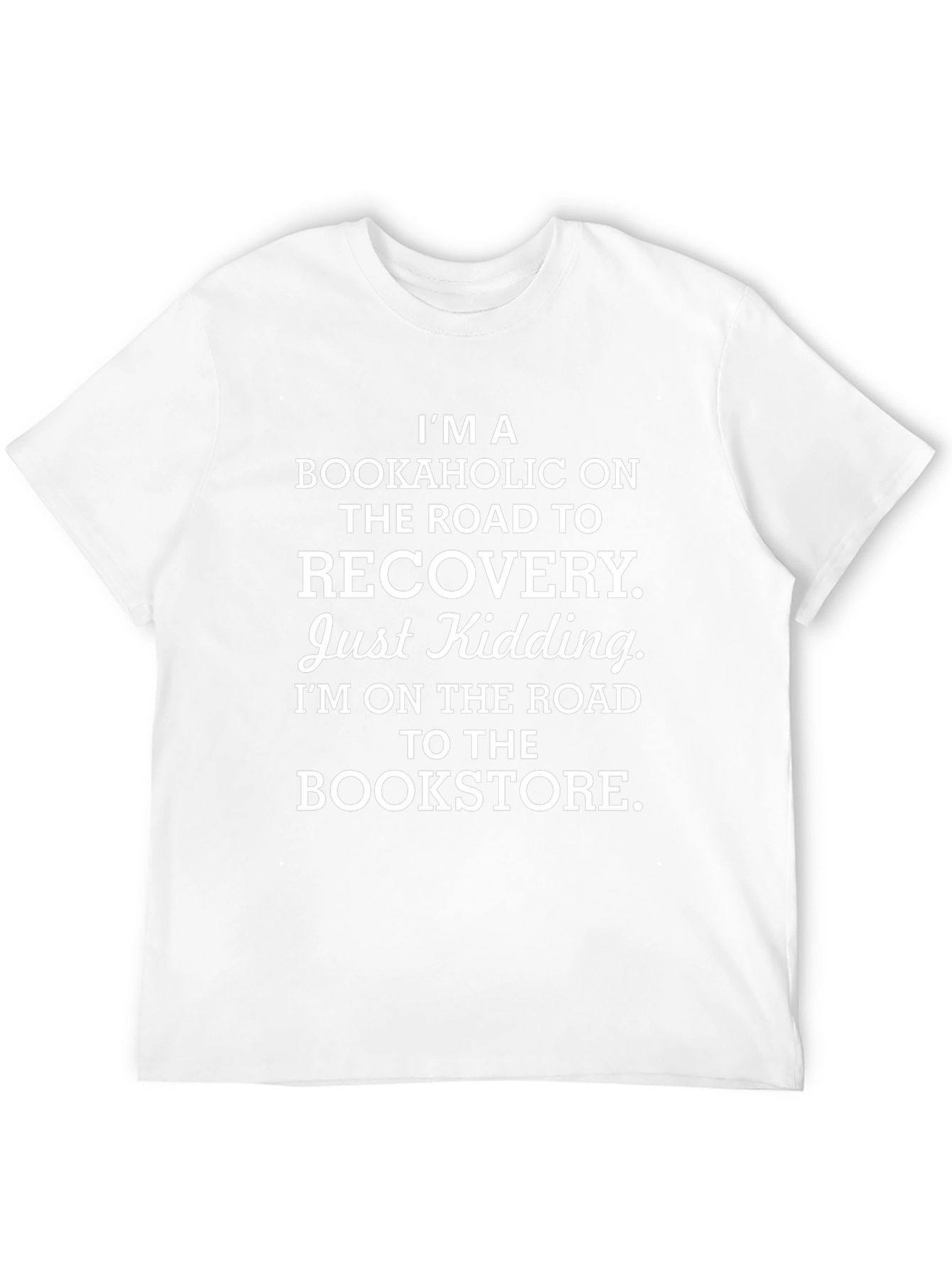 Bookaholic Funny T-Shirt: Road to Bookstore