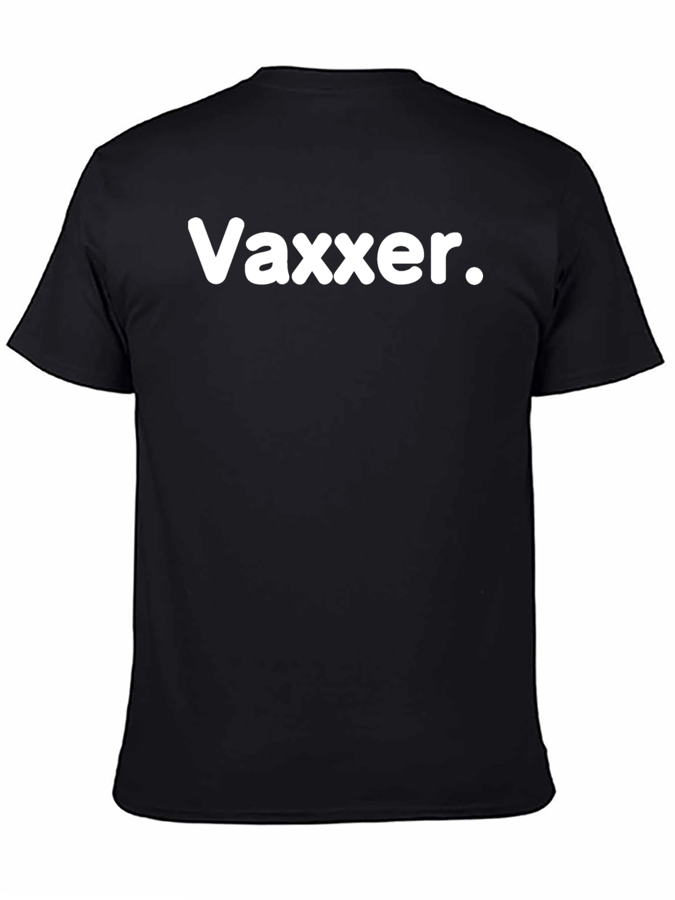 Vaxxer Black Cotton T-Shirt - Bold Statement Tee