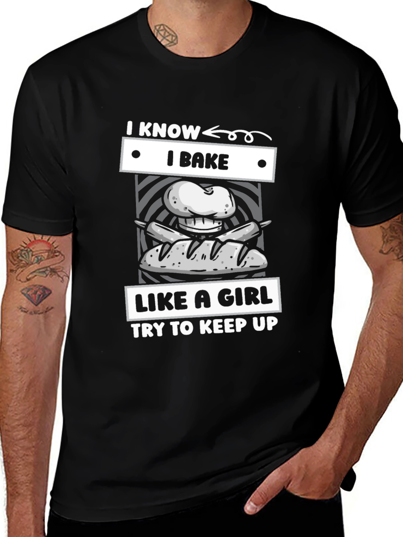 I Bake Like A Girl T-Shirt